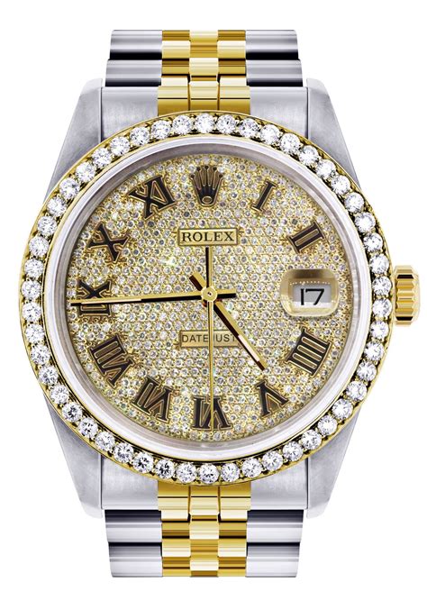 rolex silver and gold with diamonds|Rolex full diamond price.